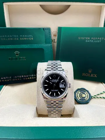 rolex date just black dial