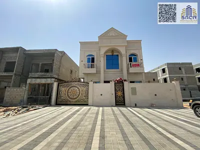 Two-story villa for sale in Al Zahia area - Modern design villa, registration and ownership fees included