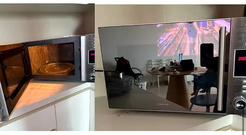 Nikai Stainless Steel Countertop Microwave - Works Perfectly