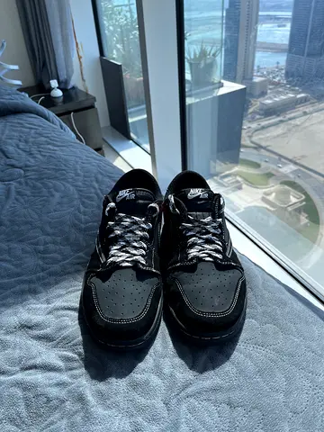 Travis Scott Inspired Black Low Sneakers