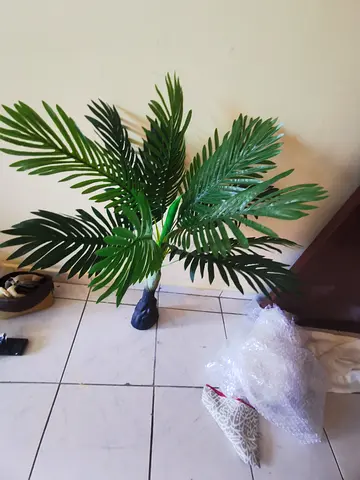 Artificial Tropical Palm Plant - Small Indoor Fake Plant.
