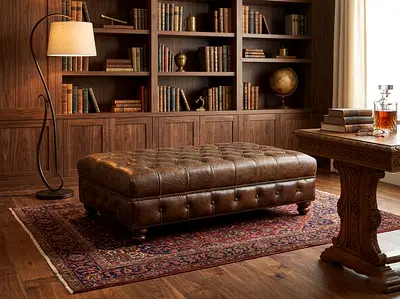 Ottoman genuine leather Timothy oulton