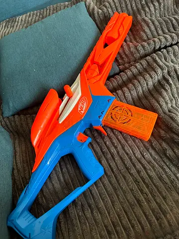 Nerf Dart Blaster (blue  orange) - used, working