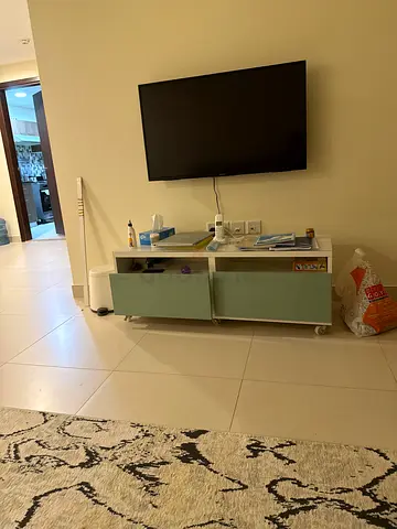 Ikea TV unit with storage drawers and shelf