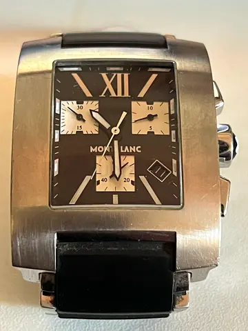 Montblanc Men’s Rectangular Chronograph Watch - Stainless Steel