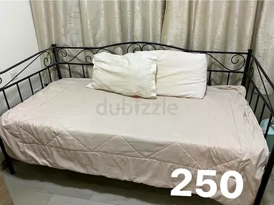 Bed with a mattress