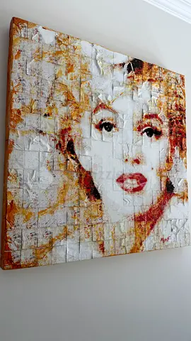 Marilyn Monroe Incredible Painting authentic piece 1m x 1m