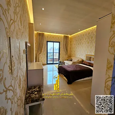 اول ساكن افخم وارقى استوديو مع بلكونه مفروش بالكامل للايجار الشهري في النعيميه سي