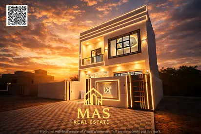 🏡 فيلا للبيع في موقع مميز بالقرب من الحليو 2 – عجمان | 5 غرف نوم + رووف | تصميم عصري