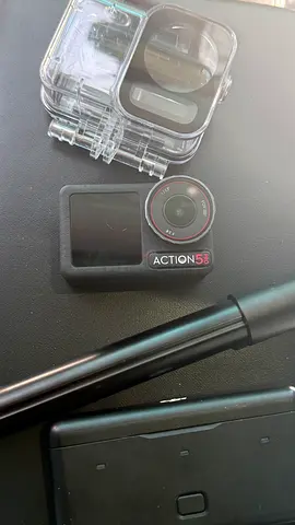 Action 5S Action Camera with Waterproof Case and Monopod — Used