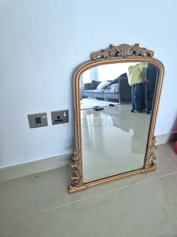 Ornate Gold Wooden frame Decorative Hanging / Leaning Mirror