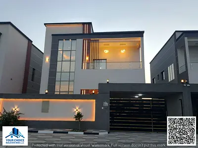 فيلا فاخرة للبيع في الحليو 2 بعجمان بتصميم عصري وتشطيبات سوبر ديلوكس ومساحات واسعة تناسب العائلات، موقع مميز قريب من شارع الشيخ محمد بن زايد، تملك حر