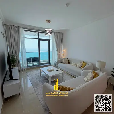 باطلاله بحريه.شقة فاخره اول ساكن غرفتين وصالة مفروشه بالكامل مع بلكونه.عجمان ابراج الريذدنس. للايجار الشهري
