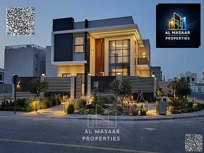 Including registration fees, a luxury villa for sale in Al-Haliyo 2 | Area 3014 sq ft | Two floors | 4 master bedrooms | Majlis and two living rooms |