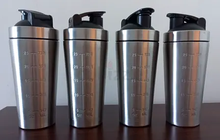Stainless steel protein shakers