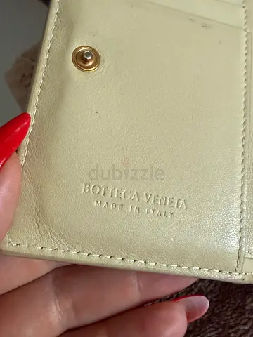 Bottega Veneta small cream leather card holder / wallet - preowned