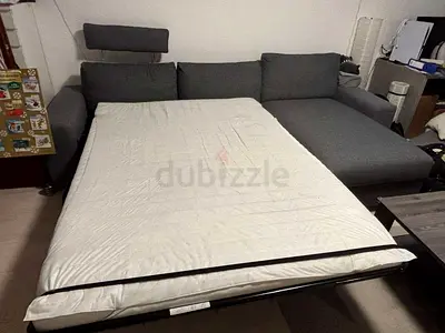 Ikea vimle L shape sofa bed with mattress