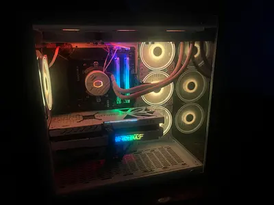 Custom RGB Amd R7Gaming Desktop with RTX 4060 GPU and Liquid Cooling -