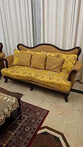 Elegant Classic Sofa Set with Coffee Table  Side Tables – Full set, and 2 Sets Modern Single Beds