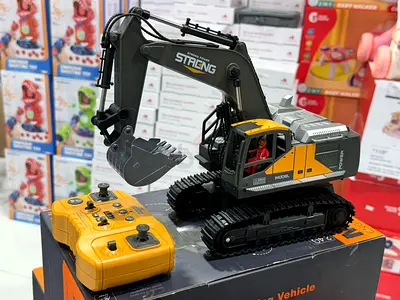 2.4G 16CH RC Excavator Toy Metal Construction Truck with Lights, Sound  Smoke – Rechargeable (COD)