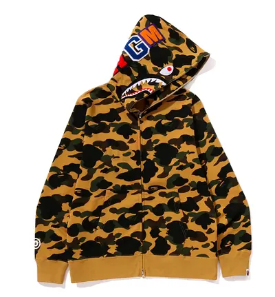 Bape camo shark full zip hoodie