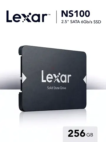 Lexar NS100 256GB SATA III SSD SSD ليكسر 256GB NS100 SATA 6Gb/s – سرعة وأداء ممتاز للابتوب والكمبيوت