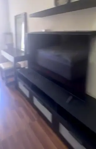 Black TV bench Unit