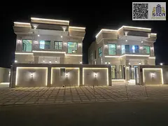 Villa for sale in Ajman, Al Helio 2 area. The villa features 4 master bedrooms, a majlis (formal sit