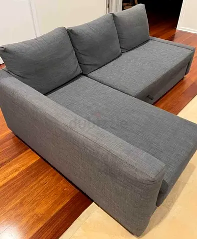 Ikea L Shape Sofa cum bed with big storage in L