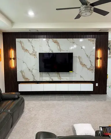 Luxury feature tv wall