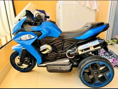 Kids Electric Ride-On Trike Motorcycle - Blue (3-Wheel)