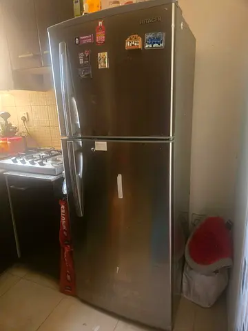 Hitachi Double Door Refrigerator - Good Working Condition (Silver)