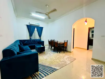 شقه فاخره غرفه وصاله مع بلكونه باطلاله مفتوحه.عجمان الجرف 2. مفروش بالكامل للإيجار الشهري✨الإيجار يشمل الفواتير والإنترنت