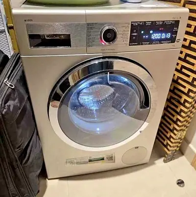 Free delivery Bosch series 8 Front-load 10 kg Washing Machine - Silver, 1600 rpm
