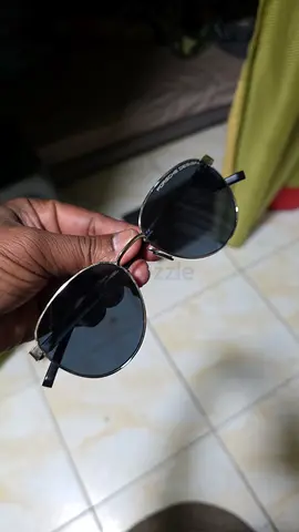 Round Black Lens Sunglasses with Thin Silver Frame - Gently Used