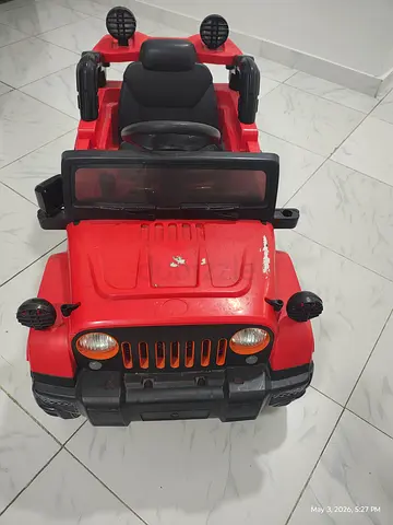 Red Electric Ride-On Jeep for Kids — Used, Working