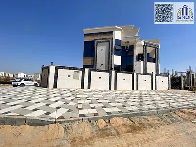 Corner villa for sale, modern design, including registration and ownership fees