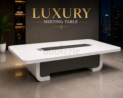 Luxury Office Meeting Table – Modern White Office Meeting Desk UAE
