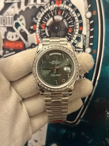 SC Rolex DayDate Arabic Olive Green 1-1
