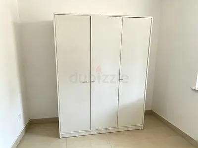 White 3-Door Wardrobe - Good Condition