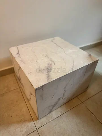 Marble-effect cube side table / coffee table / 2 tables / 1 big 1 small . Both 1 price