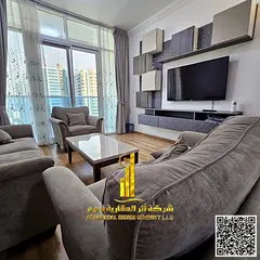 Two-bedroom apartment with a sea view, furnished, with a gym, swimming pool and parking for rent in
