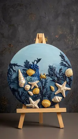 Handmade Ocean Texture Art Dubai | Under the Sea Wall Decor