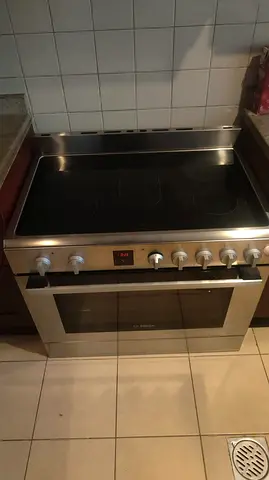 Used Bosch Stainless Steel Electric Range with Ceramic Hob and Oven - 90cm