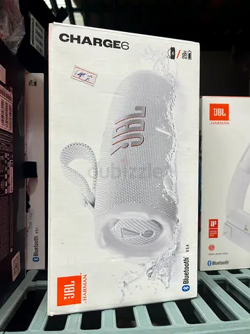JBL Charge 6 Portable Bluetooth Speaker - White (Box Included)