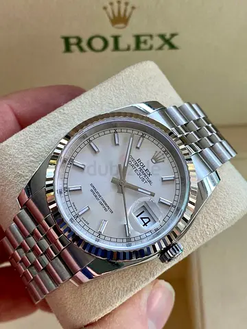 rolex date just white dial