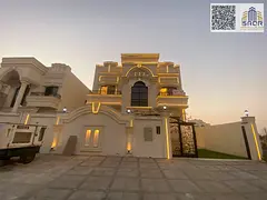 "Villa with stone facade, Al Haliyo, Ajman", "Freehold, 5 rooms, roof"