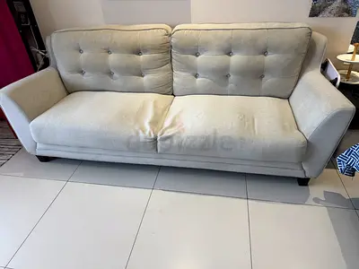 Beigh 3  2 Seater Fabric Sofa - Modern, Comfortable