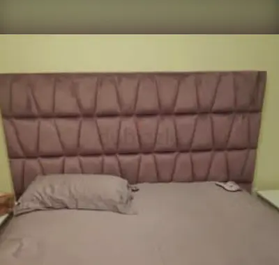 King Size Upholstered Padded Headboard - Dusty Mauve