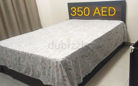 Queen bed frame with headboard - good condition